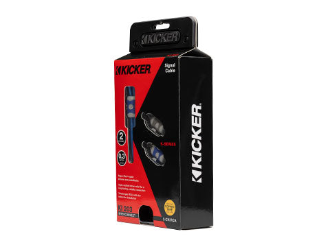 Kicker 46KI203 K-Series 2-Channel RCA Interconnect Cable 0.3m (12″)