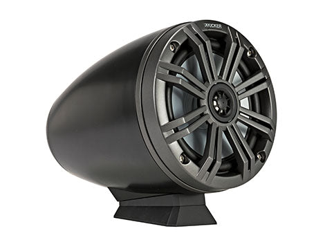 Kicker 46KMFC65 6.5" Tower Speakers Pair w/ LED – Charcoal