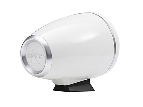 Kicker KMFC65W 6.5" Marine Coaxial Tower Speakers Pair w/ LED – White