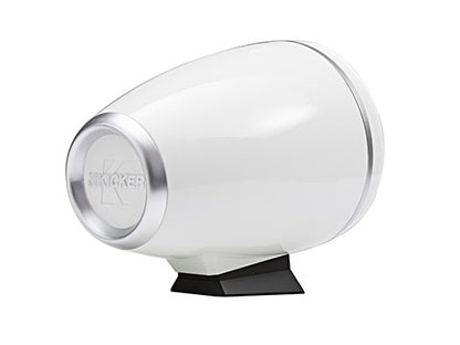 Kicker KMFC65W 6.5" Marine Coaxial Tower Speakers Pair w/ LED – White