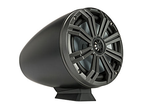 Kicker 46KMFC8 8" Marine Coaxial Tower Speakers Pair w/ LED – Charcoal