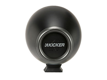 Kicker 46KMFC8 8" Marine Coaxial Tower Speakers Pair w/ LED – Charcoal