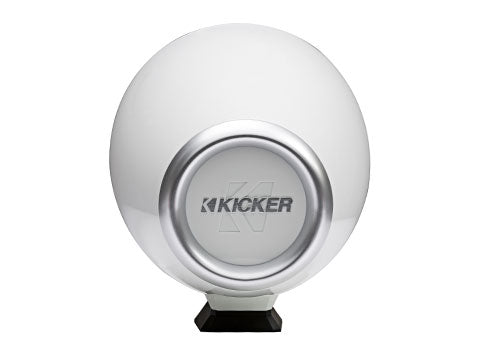 Kicker 46KMFC8W 8" Marine Coaxial Tower Speakers Pair w/ LED – White