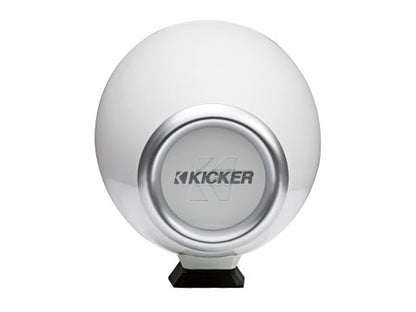 Kicker 46KMFC8W 8" Marine Coaxial Tower Speakers Pair w/ LED – White