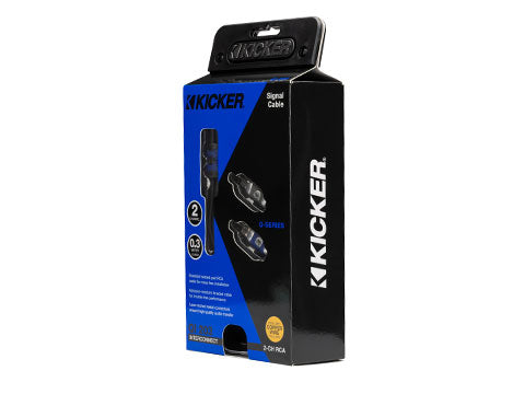 Kicker 46QI203 Q-Series 2-Channel RCA Interconnect Cable 0.3m (12″)
