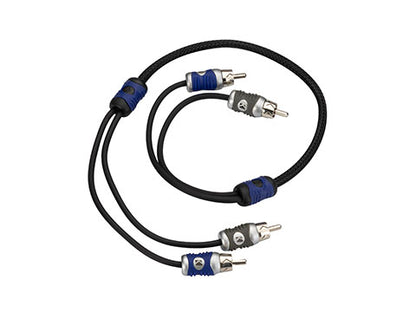 Kicker 46QI205 Q-Series 2-Channel RCA Interconnect Cable 0.5m (18″)