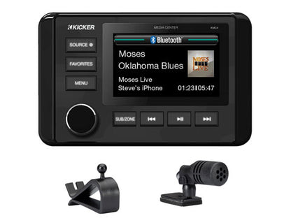 KICKER KMC4 Weather-Resistant Gauge-Style Media Center w/Bluetooth [51KMC4]