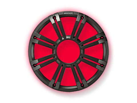 KICKER KMG12 12" Grille f/KM12 KMF12 Subwoofers - White, LED Lighting [45KMG12W]