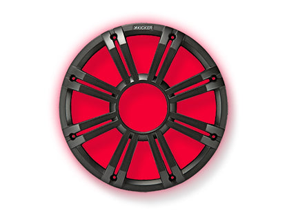 KICKER KMG12 12" Grille f/KM12 KMF12 Subwoofers - White, LED Lighting [45KMG12W]