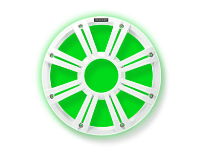 KICKER KMG12 12" Grille f/KM12 KMF12 Subwoofers - White, LED Lighting [45KMG12W]