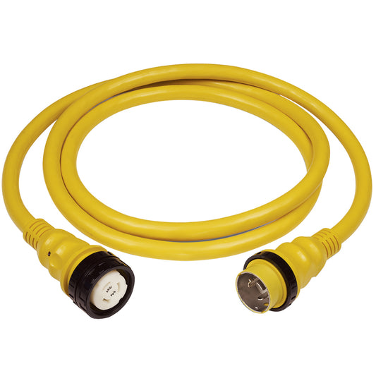 Marinco 50Amp 125250V Shore Power Cable  25  Yellow 6152SPP25