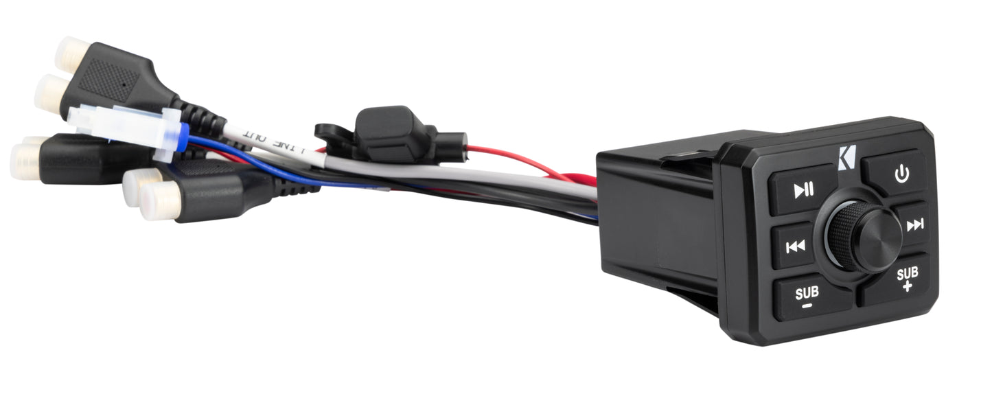 Kicker 51KBTR Bluetooth Receiver IP66 for ATV UTV Motorcycle & Marine Audio, Golf Carts