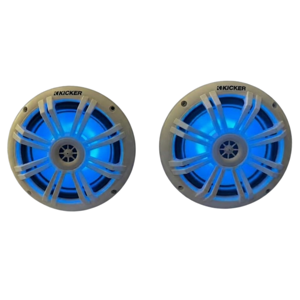 Kicker Marine Audio System – 4× 6.5″ RGB Speakers, 4-Channel Amp,