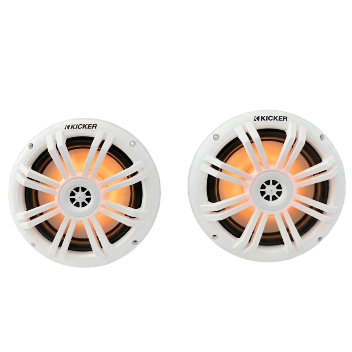 Kicker Marine Speaker Bundle – (4) 6.5″ RGB Speakers, 4-Ch Amp &