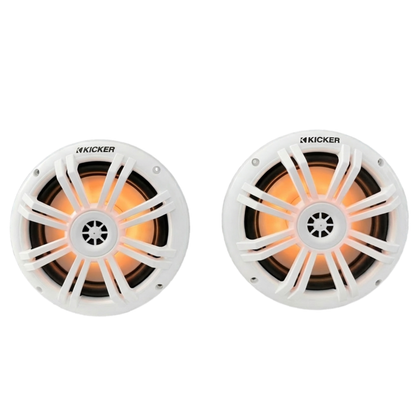 Kicker Marine Speaker Bundle – (4) 6.5″ RGB Speakers, 4-Ch Amp &