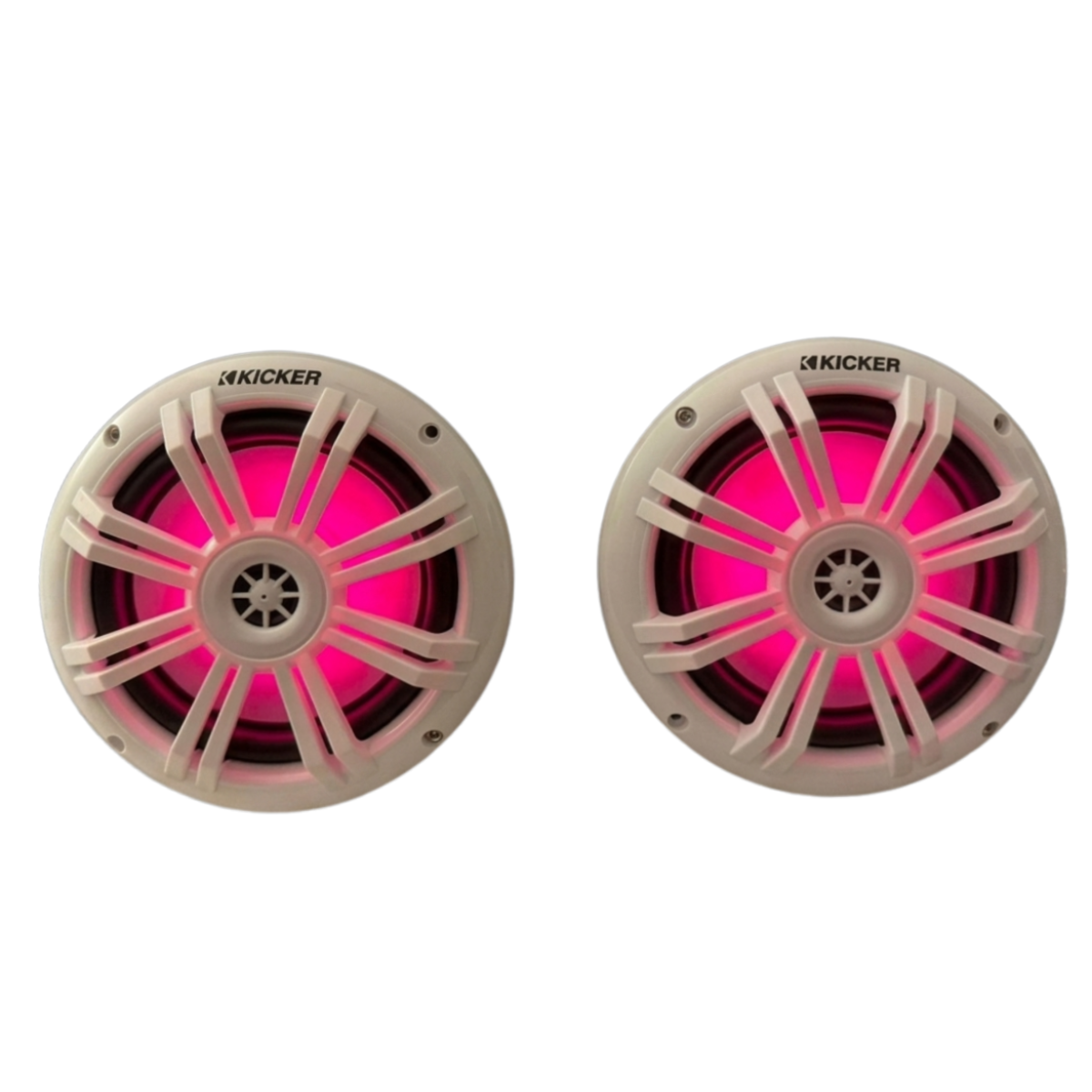 Kicker Marine Audio System – 4× 6.5″ RGB Speakers, 4-Channel Amp,