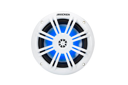 Kicker Marine Audio System – 4× 6.5″ RGB Speakers, 4-Channel Amp,
