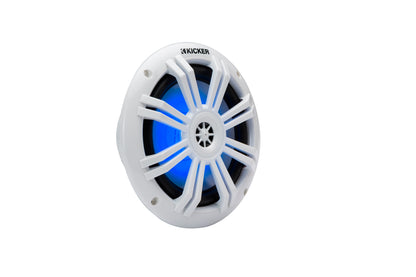 Kicker Marine Audio System – 4× 6.5″ RGB Speakers, 4-Channel Amp,