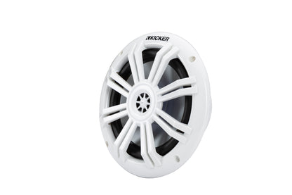 Kicker Marine Audio System – 4× 6.5″ RGB Speakers, 4-Channel Amp,