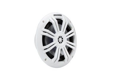 Kicker Marine Audio System – 4× 6.5″ RGB Speakers, 4-Channel Amp,