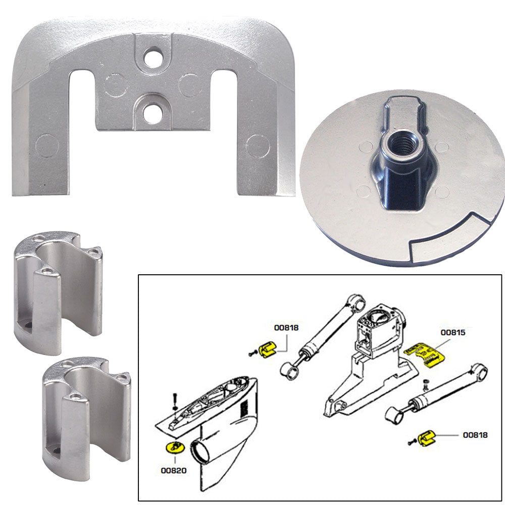 Tecnoseal Anode Kit wHardware  Mercury Bravo 23  Aluminum 20804AL