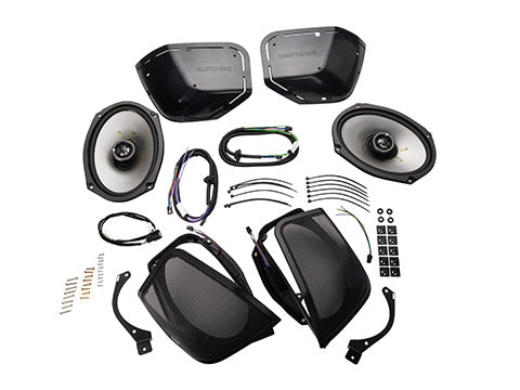 Kicker 52HDBX1469 Harley Saddlebag 6x9 Cut-In Kit w/ Speakers Pair
