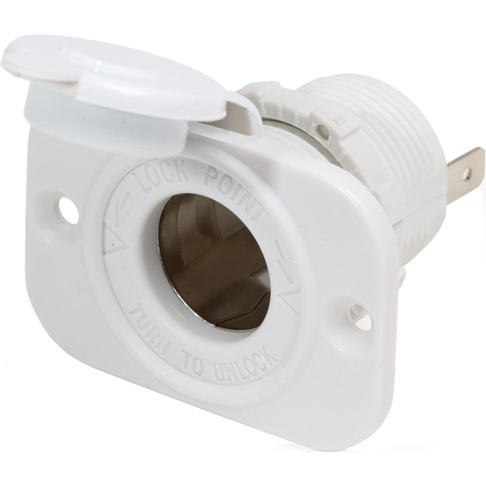 Blue Sea 12V Dash Socket  White 1011200