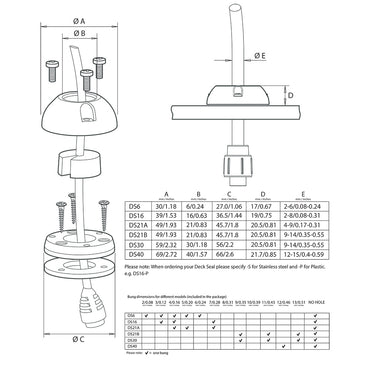 Scanstrut DS6P Vertical Cable Seal DS6P