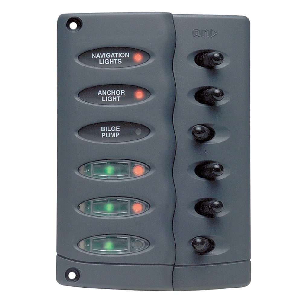BEP Contour Switch Panel  Waterproof 6 Way CSP6