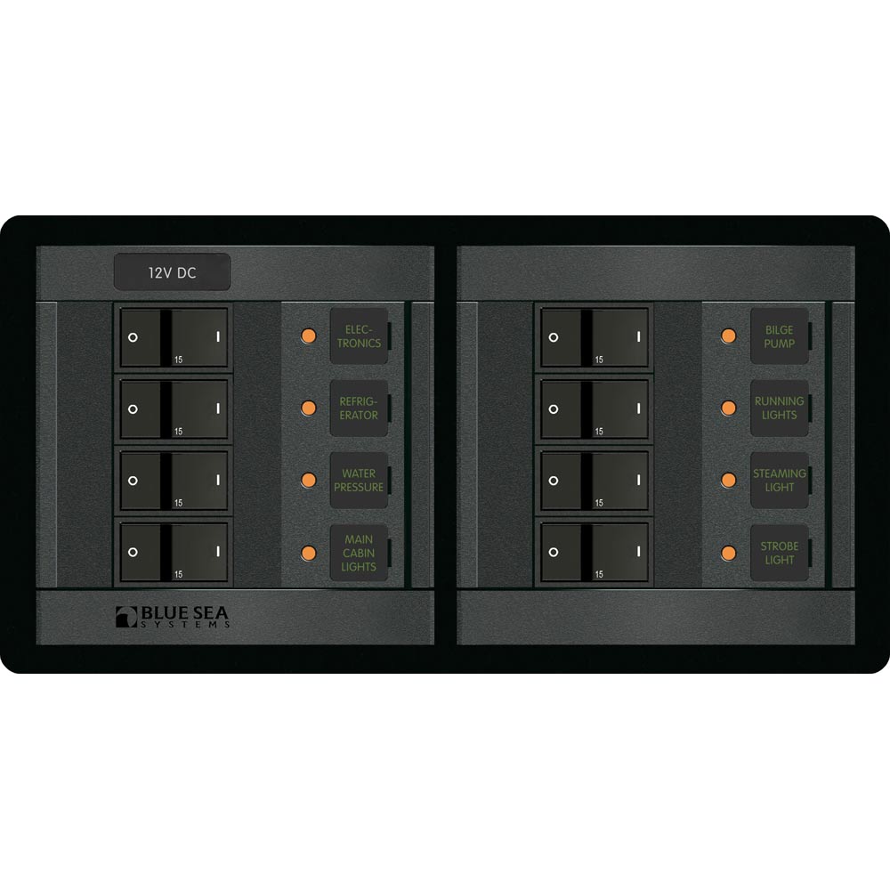Blue Sea 1225 12V DC 8 Position  Horizontal 1225