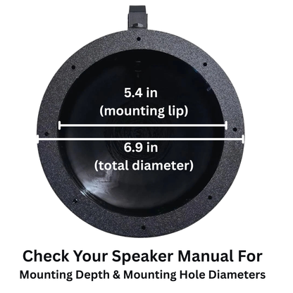Universal 6.5" Marine & ATV Speaker Enclosures with Metal Swivel Wake Tower