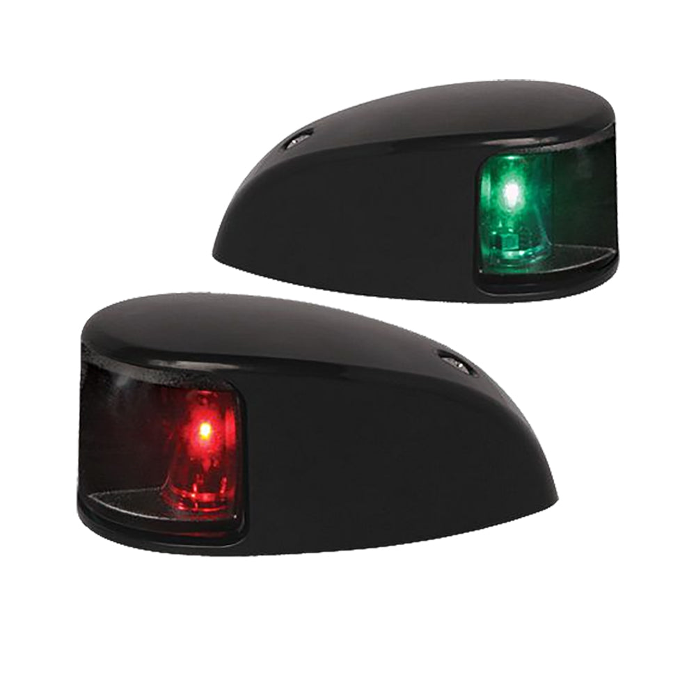 Hella Marine NaviLED Deck Mount Port  Starboard Pair  2nm  Clear LensBlack Housing 980620901