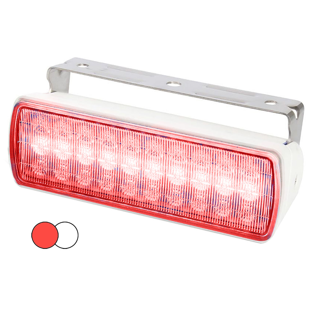 Hella Marine Sea Hawk XL Dual Color LED Floodlights  RedWhite LED  White Housing 980950051