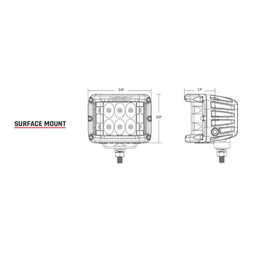RIGID Industries DSS Series PRO Spot LED Surface Mount  Pair  White 862213