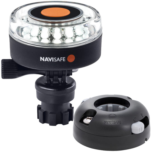 Navisafe Navilight 360 2NM White wNavimount Base  Horizontal Mount  Black 040KIT7