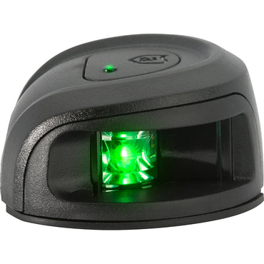 Attwood LightArmor Deck Mount Navigation Light  Black Composite  Starboard green  2NM NV2012PBG7