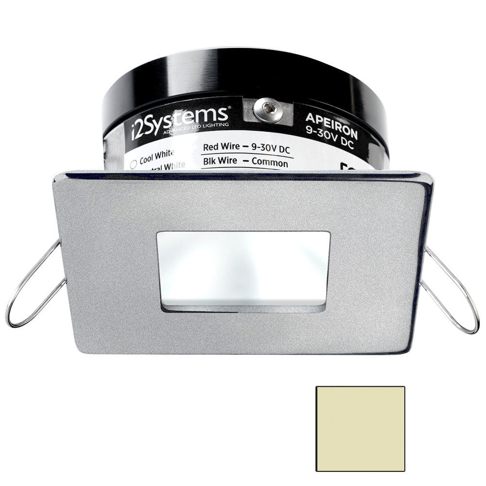i2Systems Apeiron PRO A503  3W Spring Mount Light  SquareSquare  Warm White  Brushed Nickel Finish A50344CBBR