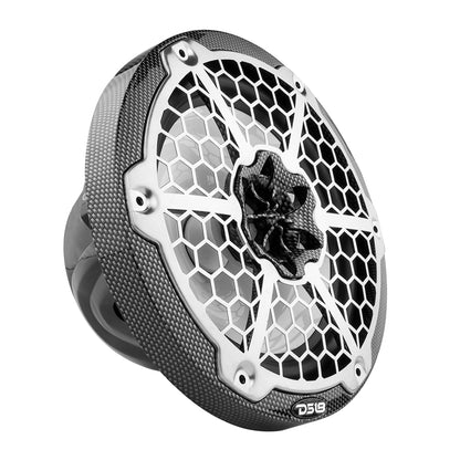 DS18 HYDRO 8 2Way Marine Speakers wRGB LED Lights 450W  Black Carbon Fiber CF8