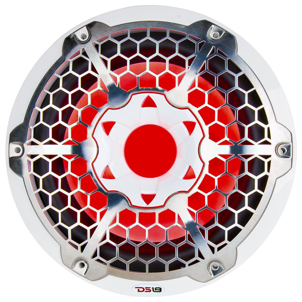 DS18 HYDRO 10 Subwoofer wRGB Lights  600W  White NXL10SUB