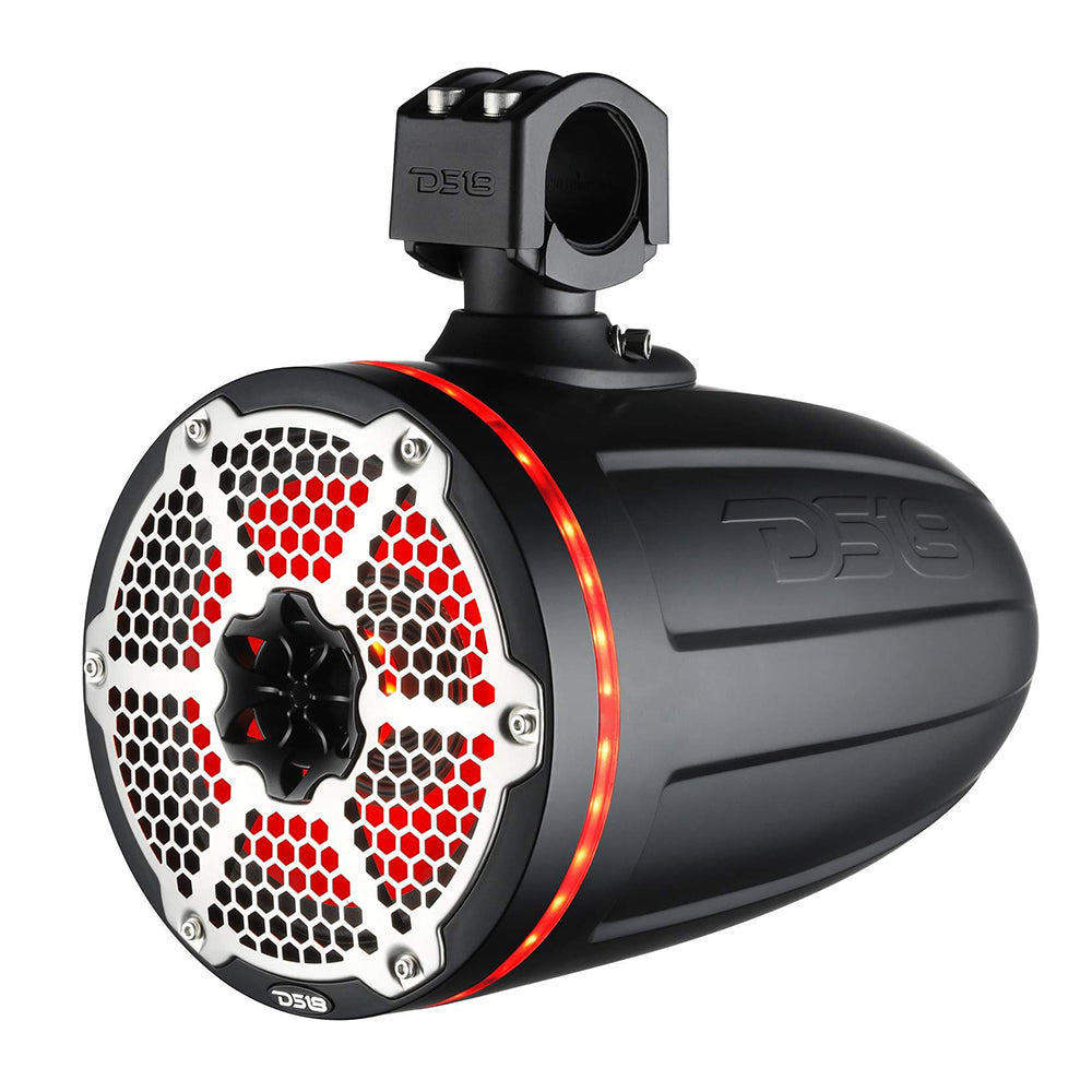 DS18 Hydro 65 Neodymium Wakeboard Speakers w1 Driver and RGB LED Lights  450W  Black NXLX6TPNEOBK