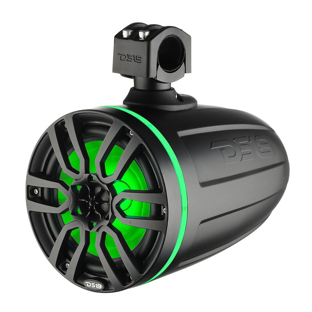 DS18 X Series HYDRO 65 Wakeboard Pod Tower Speaker wRGB LED Lights  300W  Matte Black NXLX6TPBK