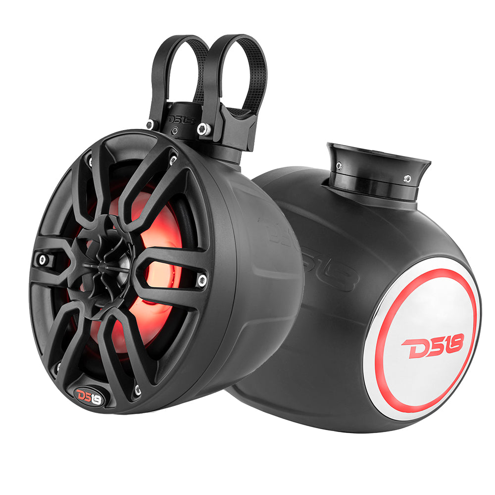 DS18 HYDRO 8 Compact Wakeboard Pod Tower wRGB Light  375W  Black NXLPS8BK