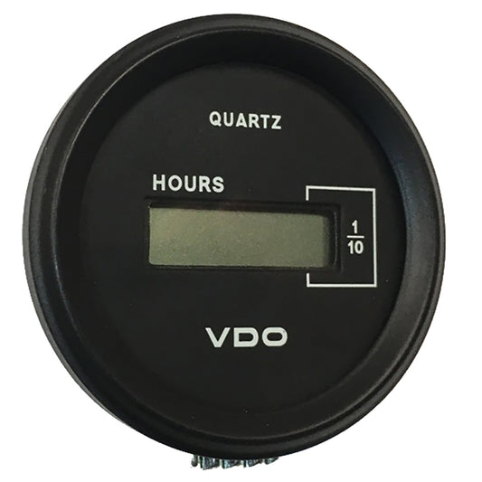 VDO Cockpit Marine 52mm 2116 LCD Hourmeter  Black DialChrome Bezel 331546