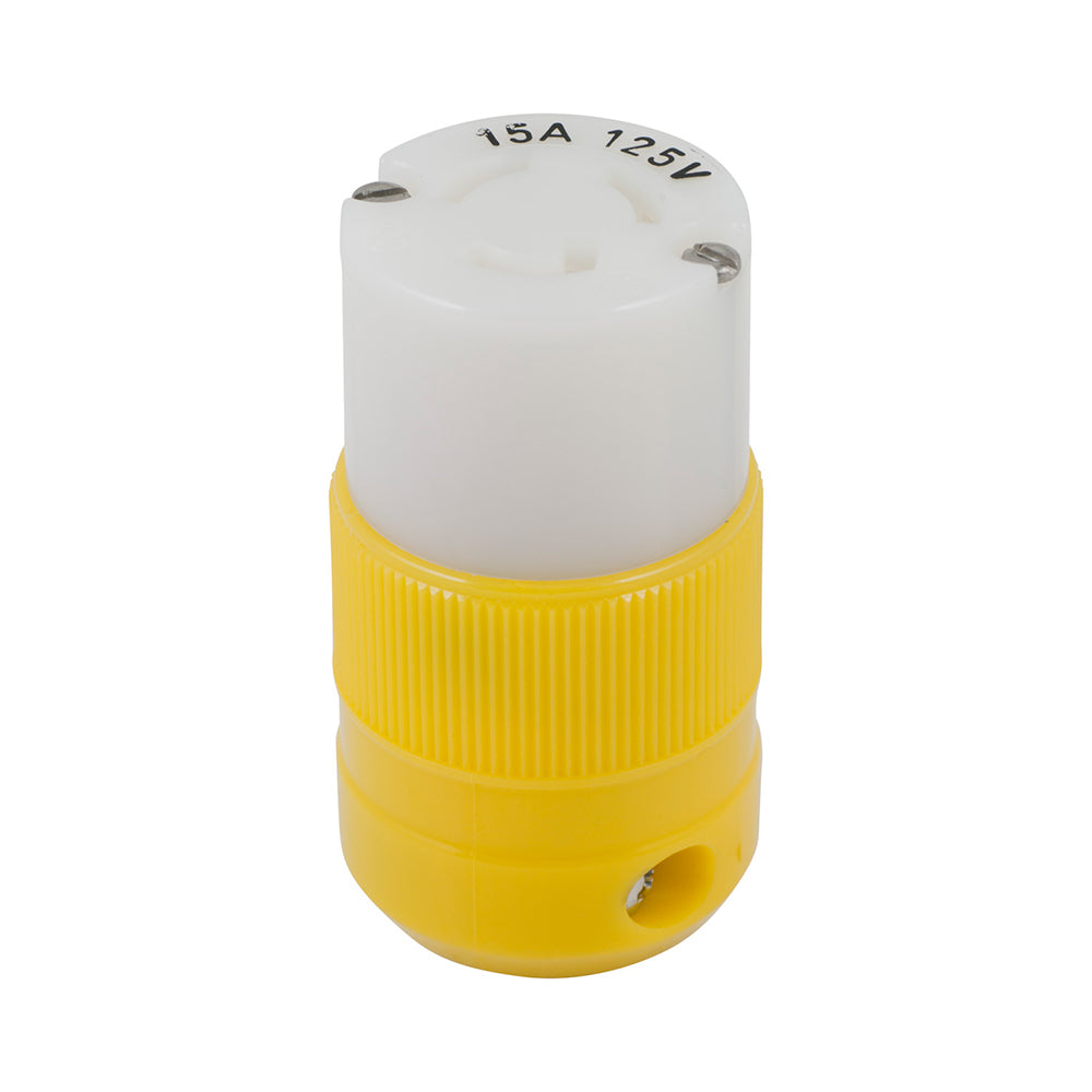 Marinco Locking Connector  15A 125V  Yellow 4731CR