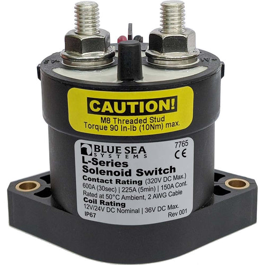 Blue Sea 7765 LSeries Solenoid Switch  150A  1224V DC 7765