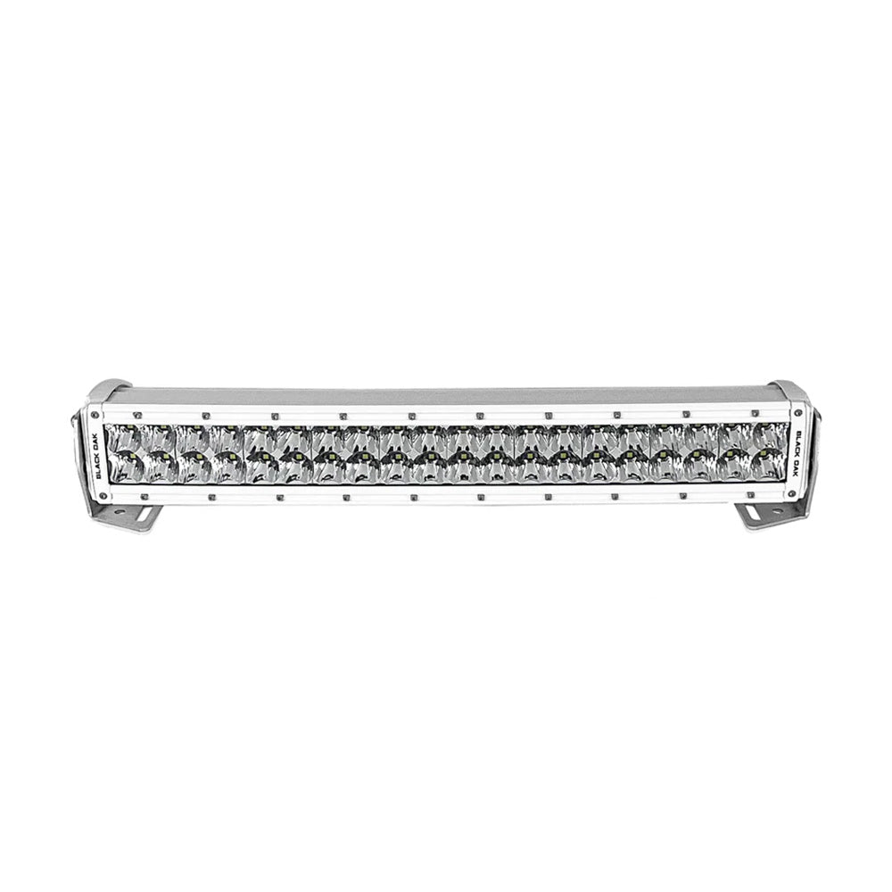 Black Oak Pro Series 30 Curved Double Row 20 LED Light Bar  Combo Optics  White Housing 20CCMD5OS