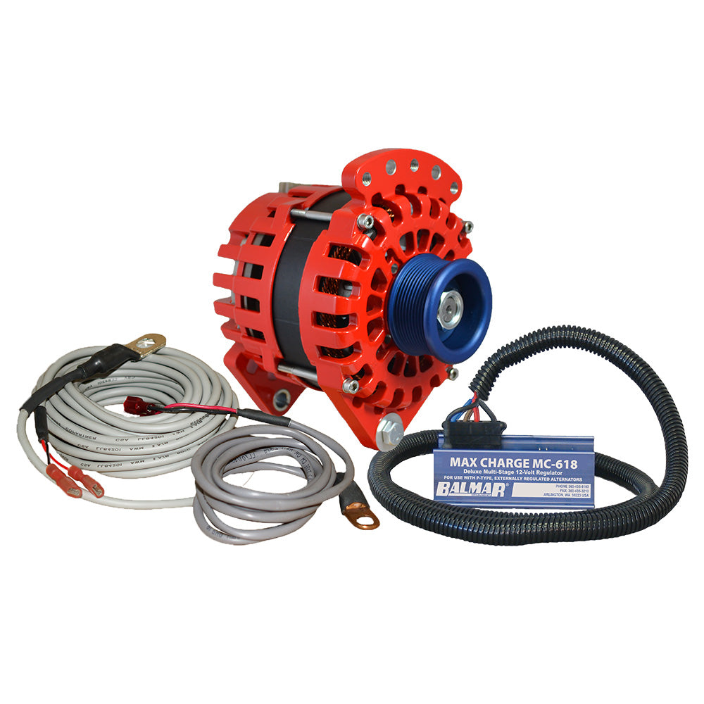 Balmar Alternator 170 AMP Kit 12V 315 Dual Foot Saddle J10 Pulley Regulator  Temp Sensor XTCR170J10KIT