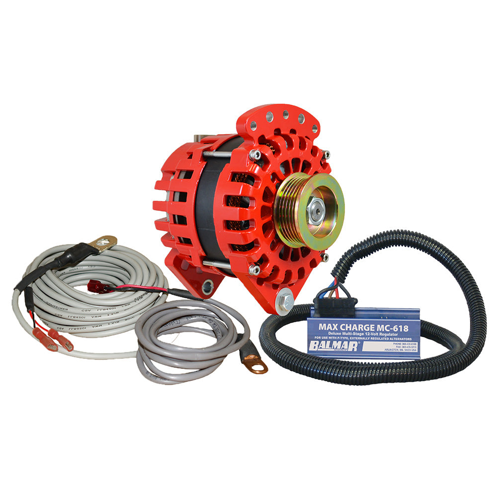 Balmar Alternator 170 AMP Kit 12V 315 Dual Foot Saddle K6 Pulley Regulator  Temp Sensor XTCR170K6KIT