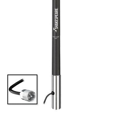 Shakespeare 5101 8 Classic VHF Antenna w15 RG58 Cable  Black 5101BLK