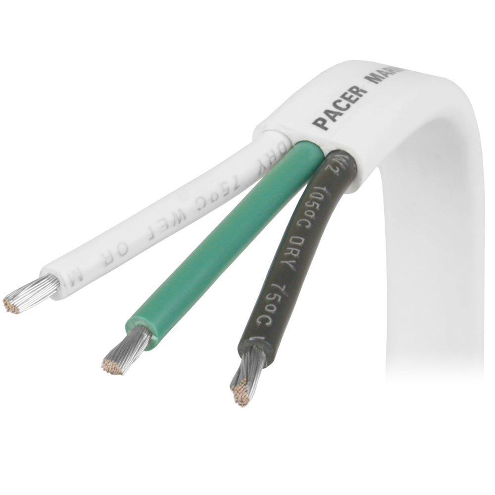 Pacer 63 AWG Triplex Cable  BlackGreenWhite  Sold By The Foot W63FT